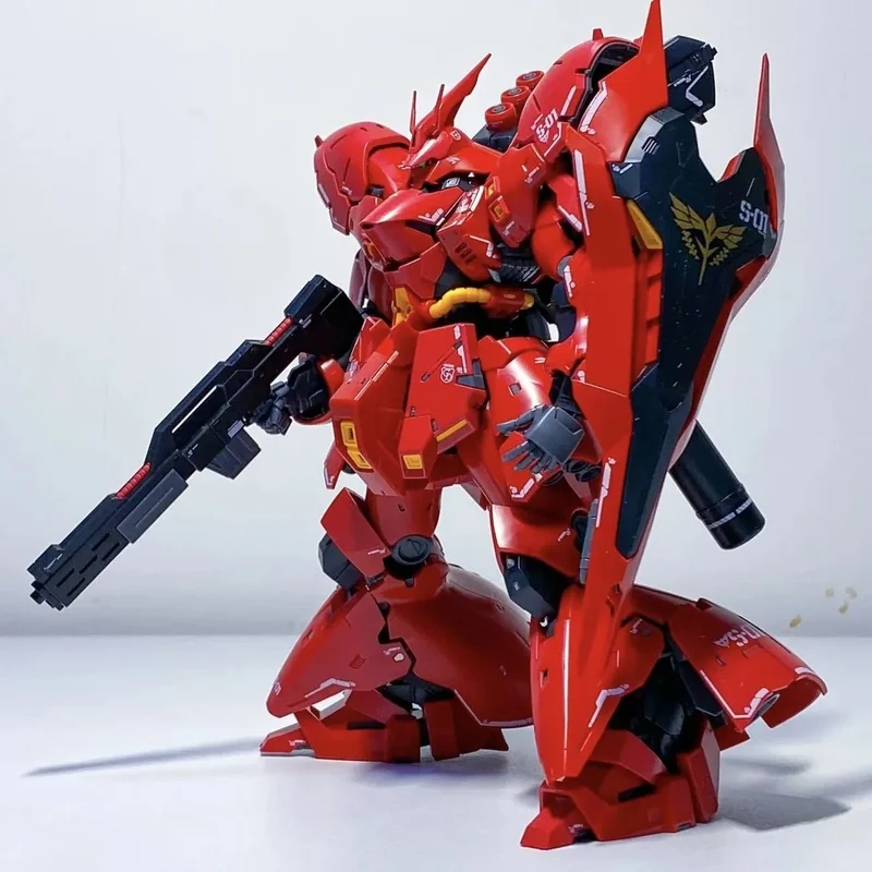 RG 1/144 Sazabi الجمعية أطقم منمذجة عمل أرقام البلاستيك نموذج اللعب يأتي مع الشارات المياه سطح المكتب زخرفة الأولاد جمع الهدايا