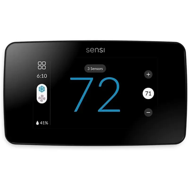 Touch 2 Smart Thermostat with Touchscreen Color Display, 100 Years of Expertise, Programmable, Wi-Fi, Data Privacy, Easy DIY, Wo