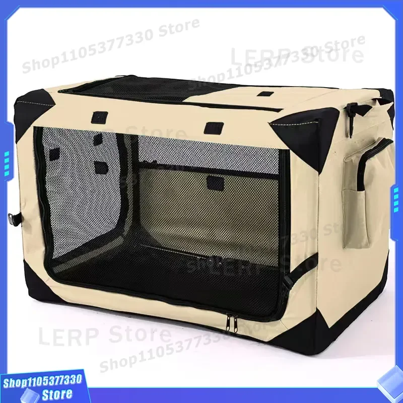 Portable Folding Pet Carrier Cage for Car Trunk Travel Dog Cat Box Tent Outdoor Competition Safe Transport Crate Kennel