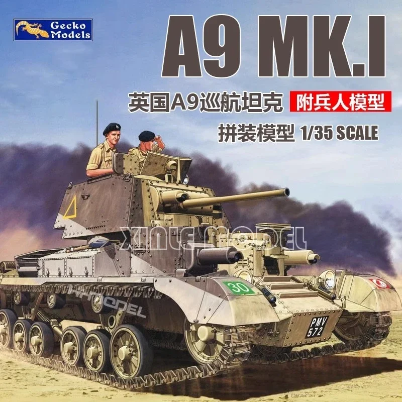 

Gecko model Proportional kit 1/35 35GM0003 British A9 Mk.1 Cruise Tank for Military Toy Model Hobby Collection