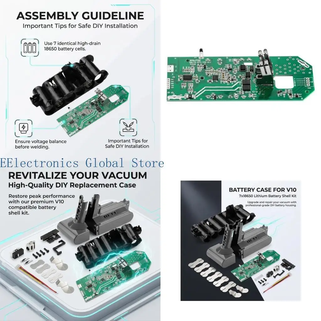 462b-battery-housing-replacement-for-v10-vacuum-split-shell-for-7-cell-18650-rebuild-pcb-board-included-with-shell-parts-for