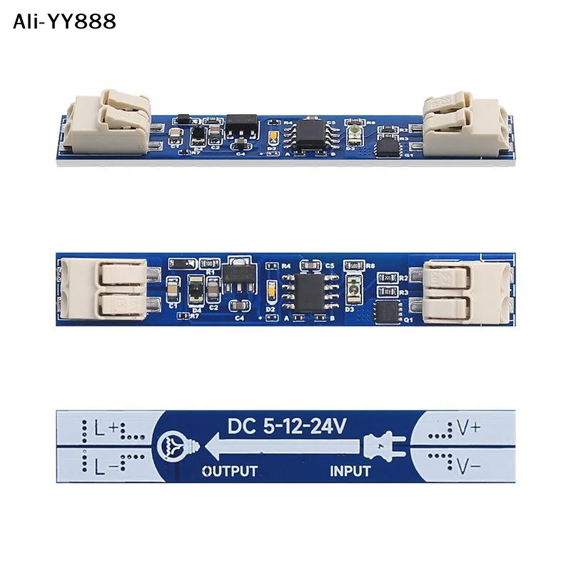 【A】DC  12V/24V 4A LED Light Dimmer Capacitive Sensor Solder-free Induction Switch Power Supply Accessories