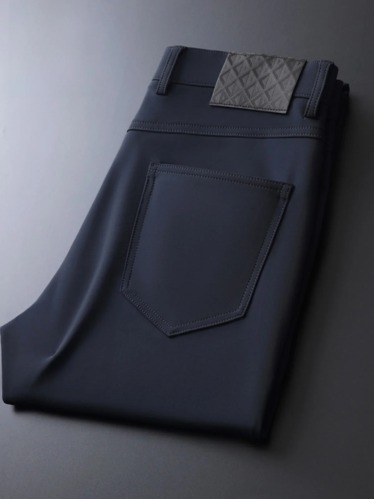 

TUCANO Men's Knitted Slim Fit Straight Leg Casual Pants Easy Care Anti-Wrinkle Autumn Winter New Sle Five ket Leisure Tr...