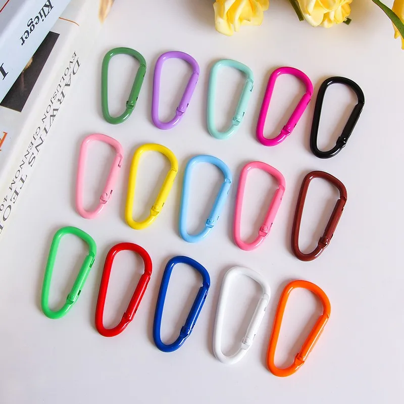 70 pcs Easy Snap Gate Candy Color Snap Hooks, great for Outdoor Item Securing, Compact Portable Size