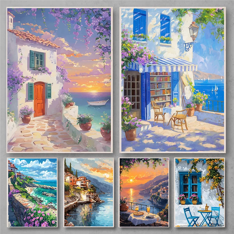 Pósteres artísticos de paisaje turístico Natural de la costa hermosa moderna, impresiones en lienzo, pinturas de pared, decoración del hogar para sala de estar y dormitorio