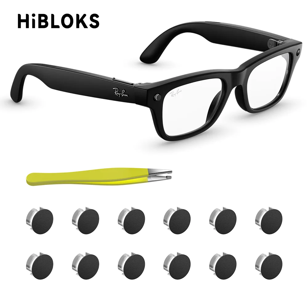 Autocollants de protection LED HIBLOKS pour lunettes intelligentes Ray-Ban Meta Blayzer Optics RW7001 Scriber RW7002 (Gen 2) – Cache-LED occultant