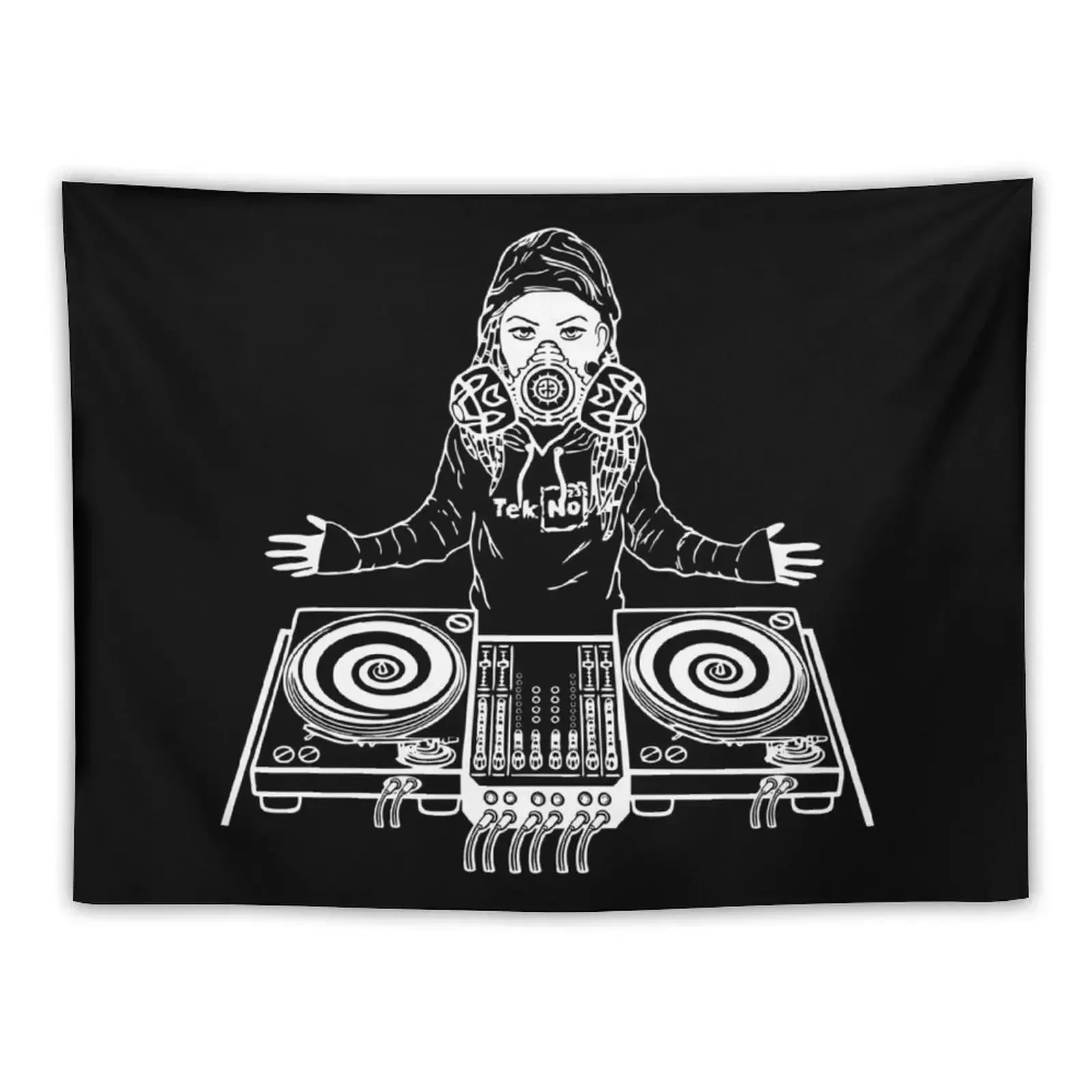 2323083 - Tekno 23 mask girl Tapestry Wallpaper Decoration For Home Bedroom Decor Aesthetic Decoration Tapestry