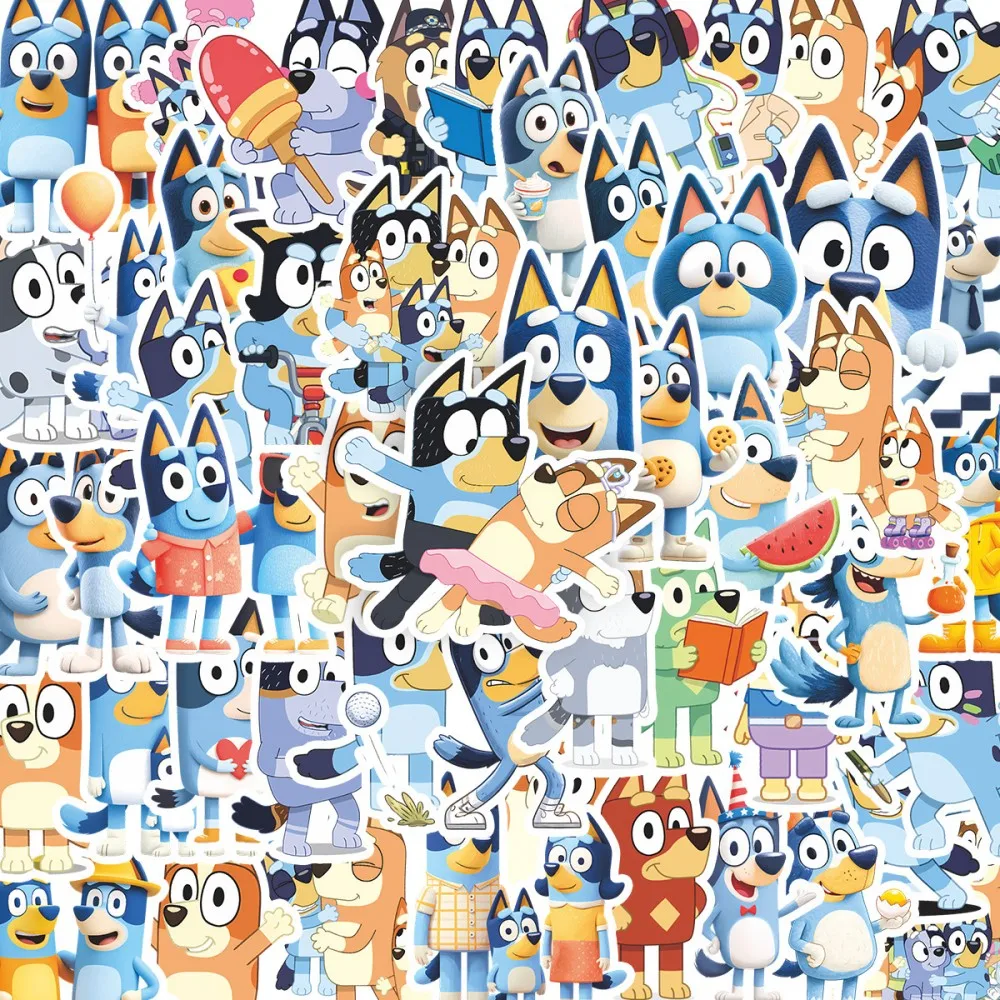 

51PCS Bluey and Bingo Family Dog Cartoon iPad Water Cup Stationery Pen Box Toy Stickers KPOP Gift