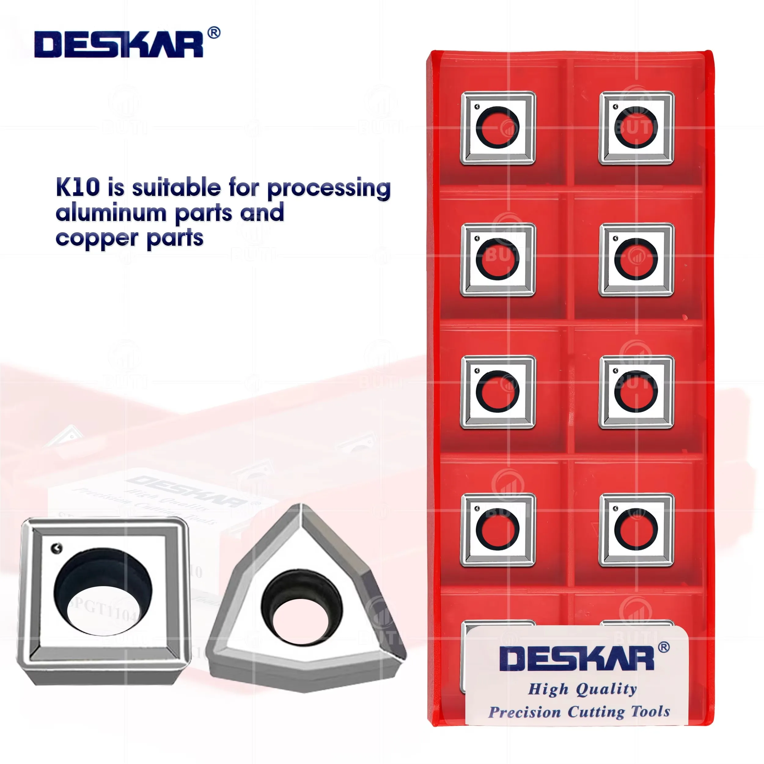 DESKAR 100% Original SPGT060204 SPGT07T308 SPGT090408 SPGT110408 SPGT140512 WCGT080412 AL K10 U-shaped Aluminum Drilling Inserts