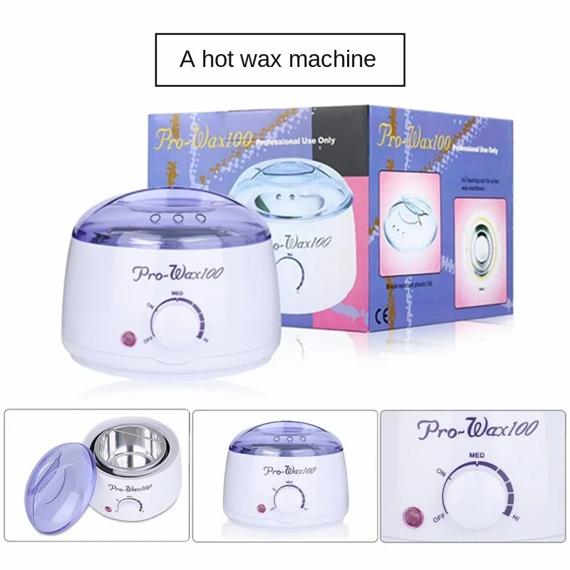 Wax Heater Depilatory Epilator Hair Removal Machine Wax-melt Pot Paraffin Warmer Send  10 Wax Sticks and 4 Packs  Beans