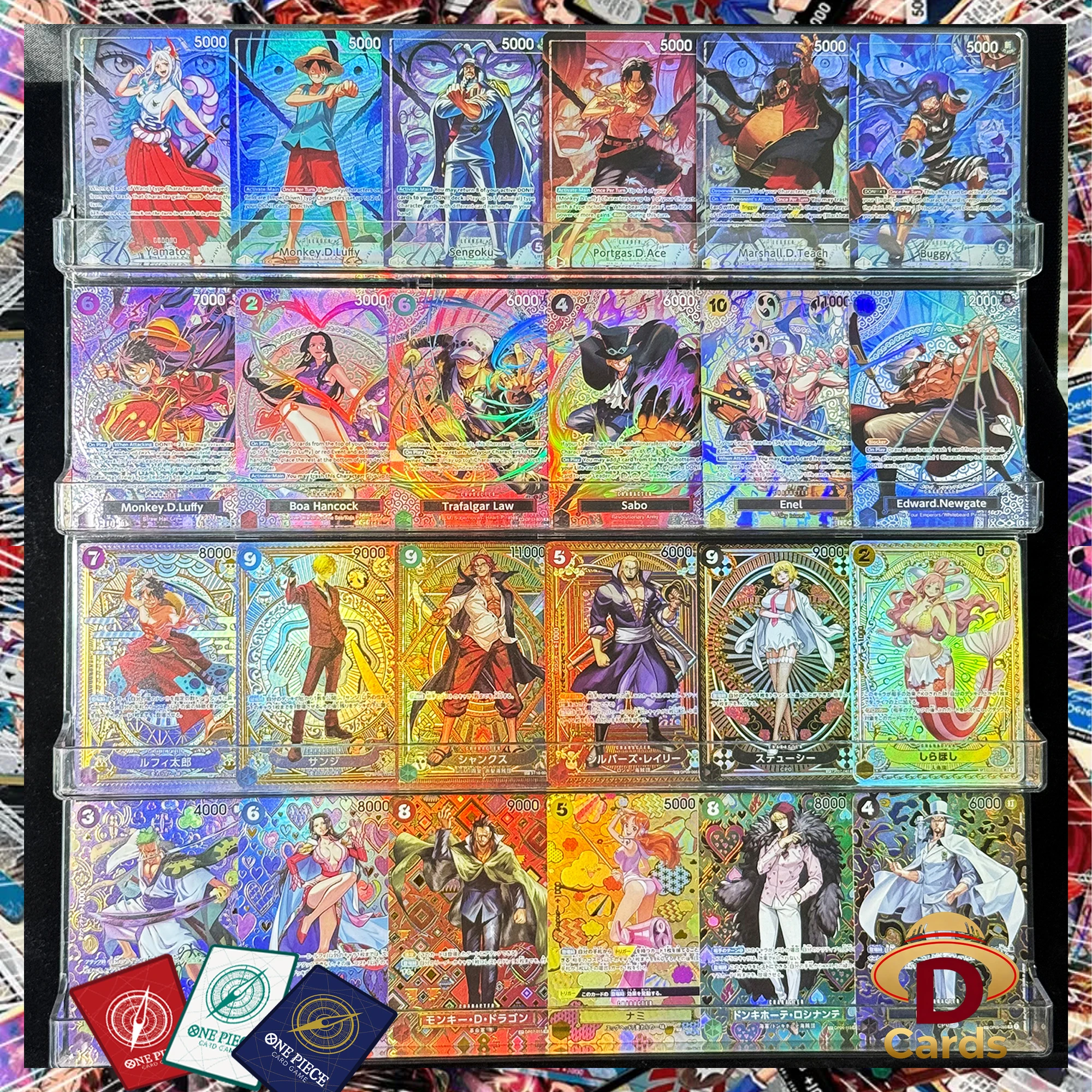 Conjunto Completo de Cartas de Jogo One Piece SP Raras Coleção Completa de Alta Qualidade Cartas Proxy de Anime em Folha DIY [Inglês/Japonês]