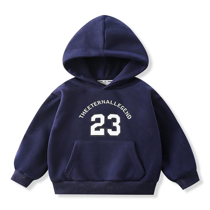 Frühling Herbst Neue Jungen Kapuzenpullover 2-12 Jahre Kinder Mode Buchstabendruck Pullover Lässige Oberteile Teenager Kinderkleidung – Detail 2