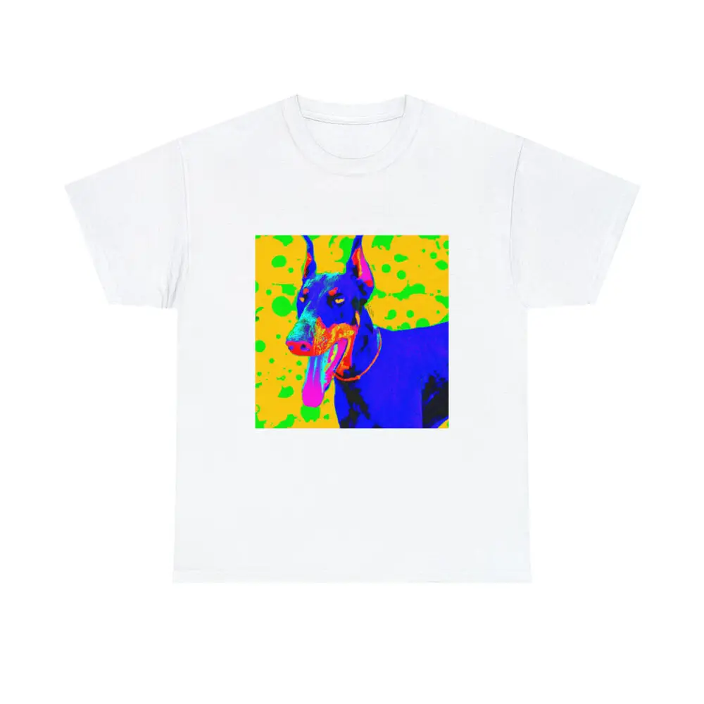 Doberman Dog T Shirt Unisex Adult Pop Art Tee Colorful Retro Cool Pet Lover Unisex T-shirts For Man Woman Short Summer Tees