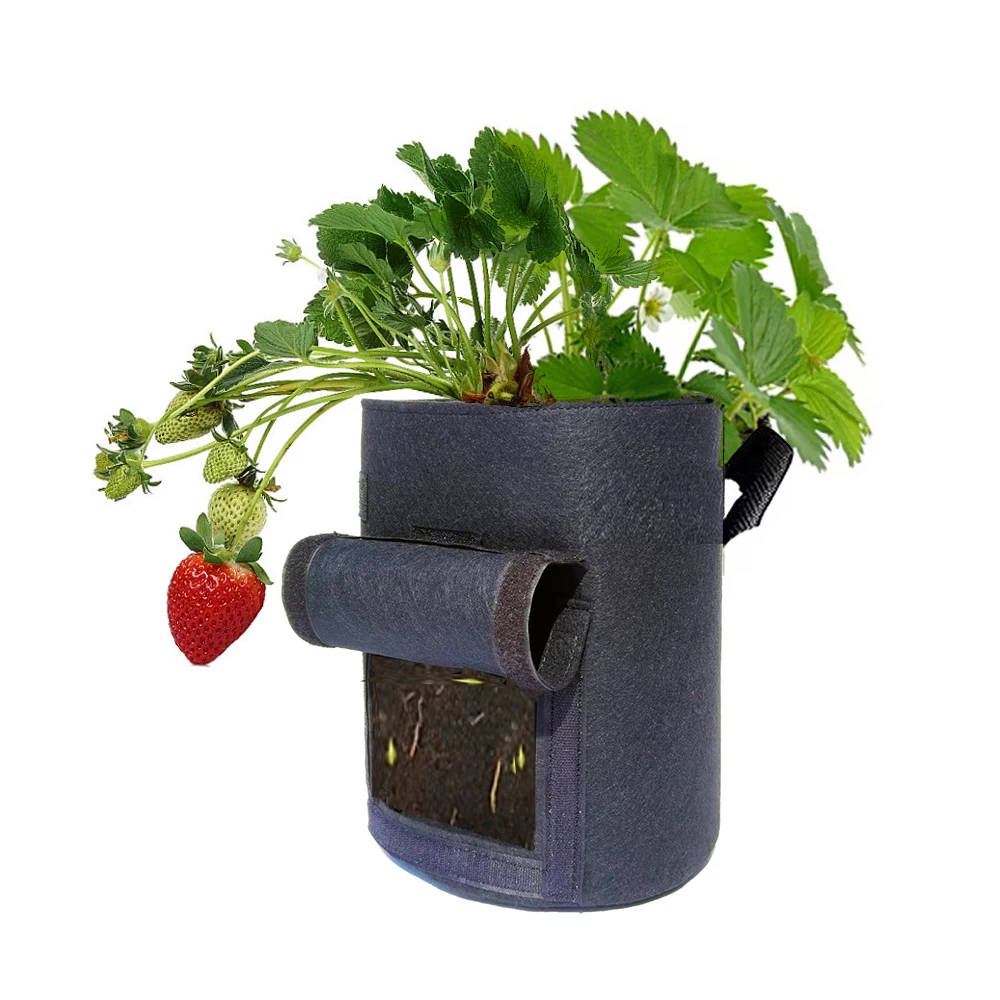 21*27cm Seedling Pots Nursery With handle Plant Grow Bags Potato Tomato Fabric Pouch Flower Planting Fabric Outdoor Garden Tools