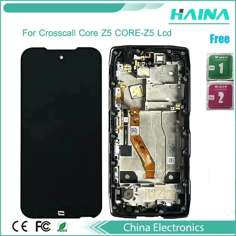 100% Tested Lcd For CROSSCALL Core Z5  LCD Display Touch Screen Digitizer Assembly Replacement