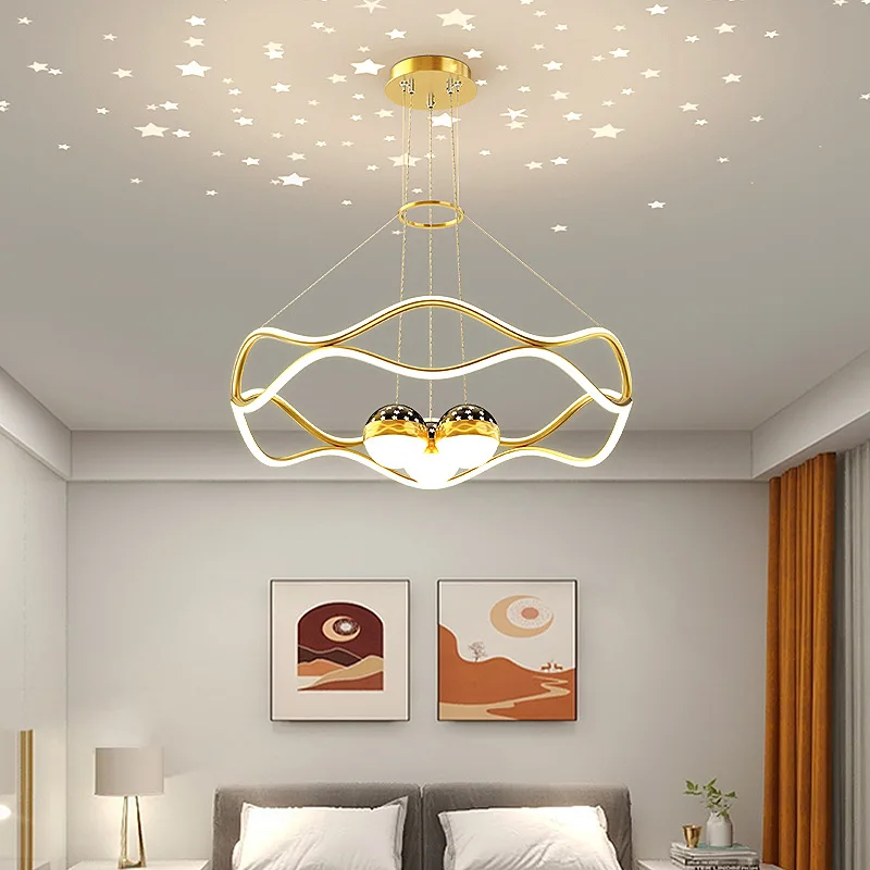 الشمال الموضة الحديثة قلادة مصباح Led خواتم دائرة الثريا الأسود Loft المعيشة غرفة الطعام المطبخ داخلي الإضاءة لاعبا اساسيا