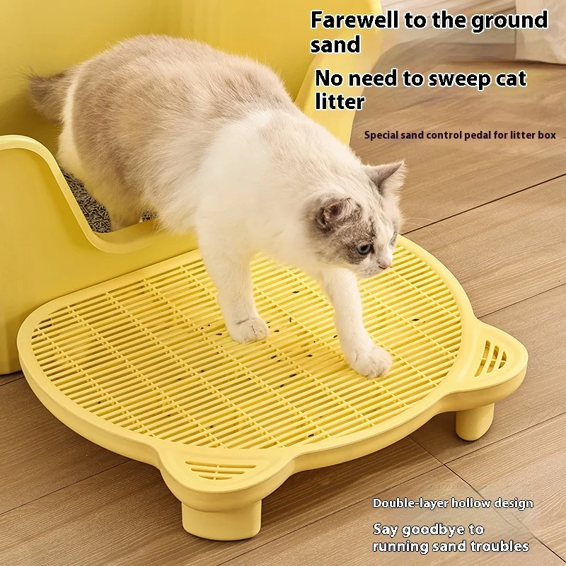 

Двухслойный коврик для кошачьего туалета с защитой от зачистки и защитой от брызг для кошек, ящиком для кошачьего туалета и столом для контроля песка