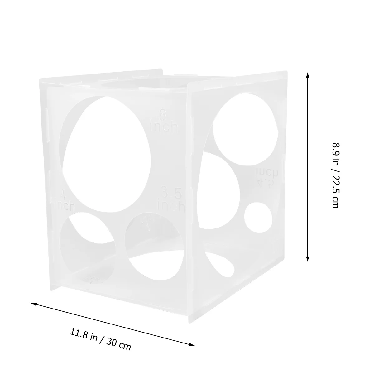 

1Pcs 11 Holes Balloon Sizer Box Transparent Portable for Professional Balloon Arch Column Decoration 11 Holes Measuring Box