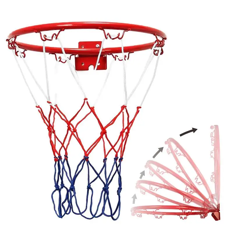 Aro de baloncesto colgante para interiores y exteriores, canasta colgante de pared, marco de entrenamiento de baloncesto de red, 32cm