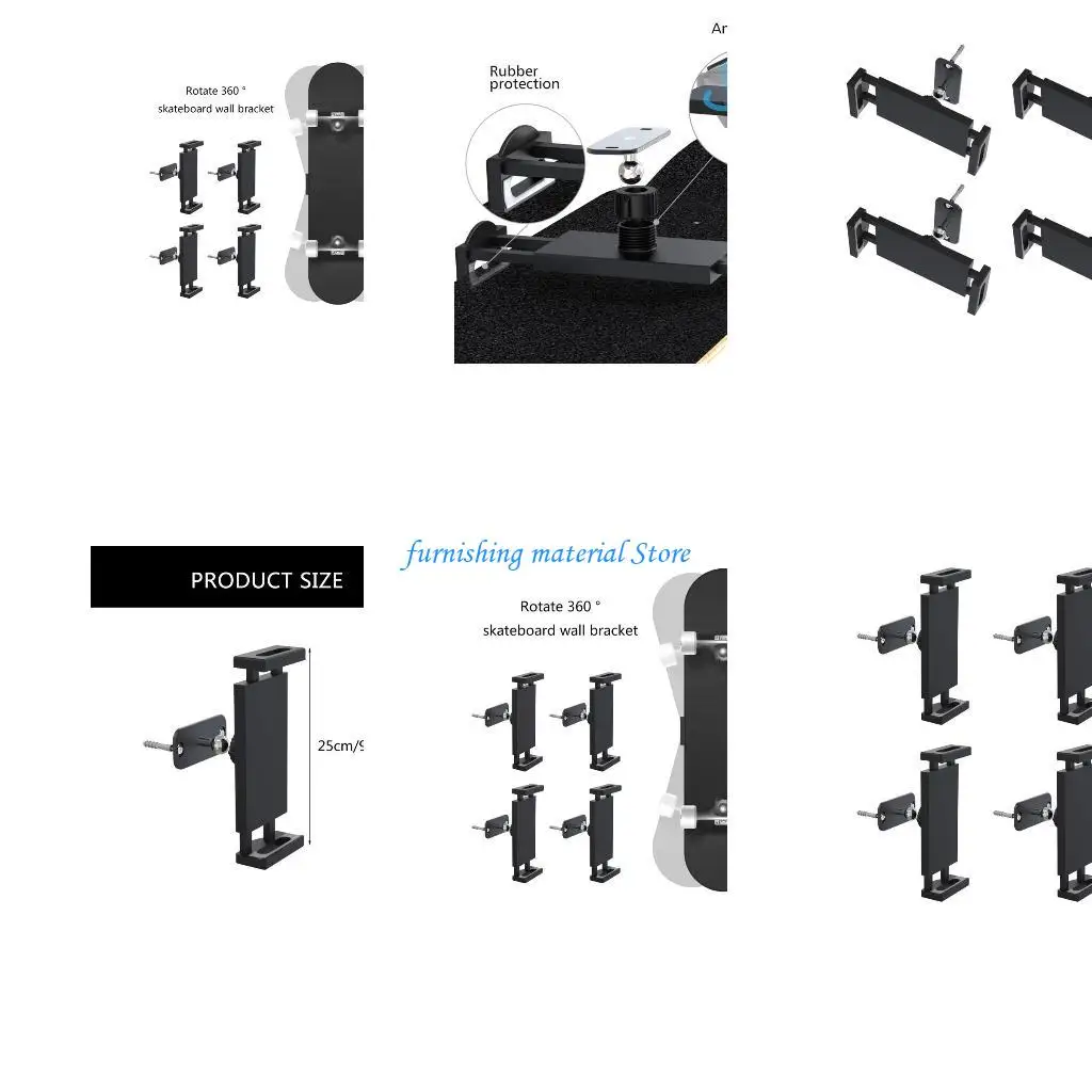 

Y5GD Versatile Bedroom Deck Skateboard Hanging Shelves Home Storage Rack Portable for Sport Enthusiasts and Collector