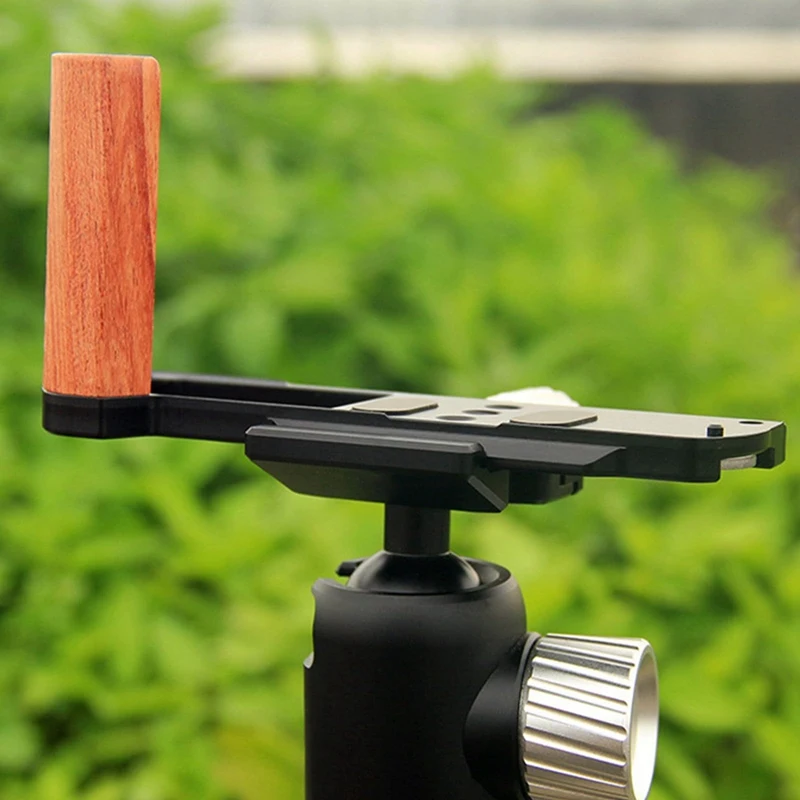 Top-L-Handle Wooden Grip Photo Expansion Quick Release Plate Bracket For Panasonic Lumix S9 Camera Accessories