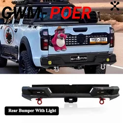 Rear Bumper With Lights For Great Wall Poer Gwm Poer 2020-2023 Pickup Car Collision Avoidance Bumpers Tuning Parts Accesorios