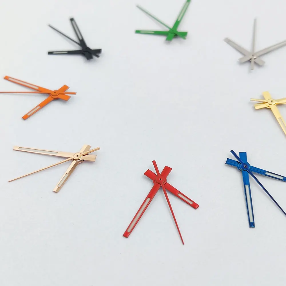 NH35 hands Green/Rose/Gold/Red/Silver//Blue/Orange/Black Watch hands Ice blue lumens For NH35/NH36/4R/7S  Log hands Watch Hands