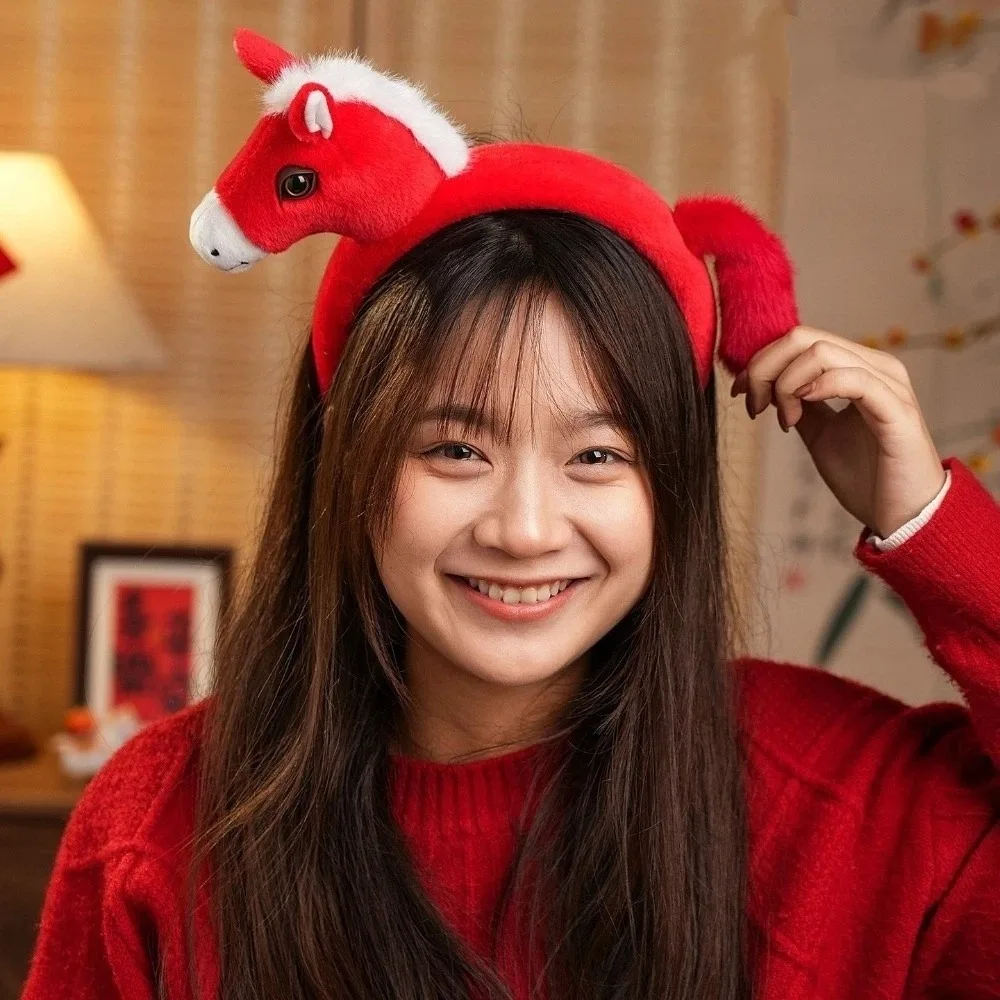 

Новинка! Мягкий ободок-повязка на голову в китайском стиле с мультяшным пони из конского волоса для дома