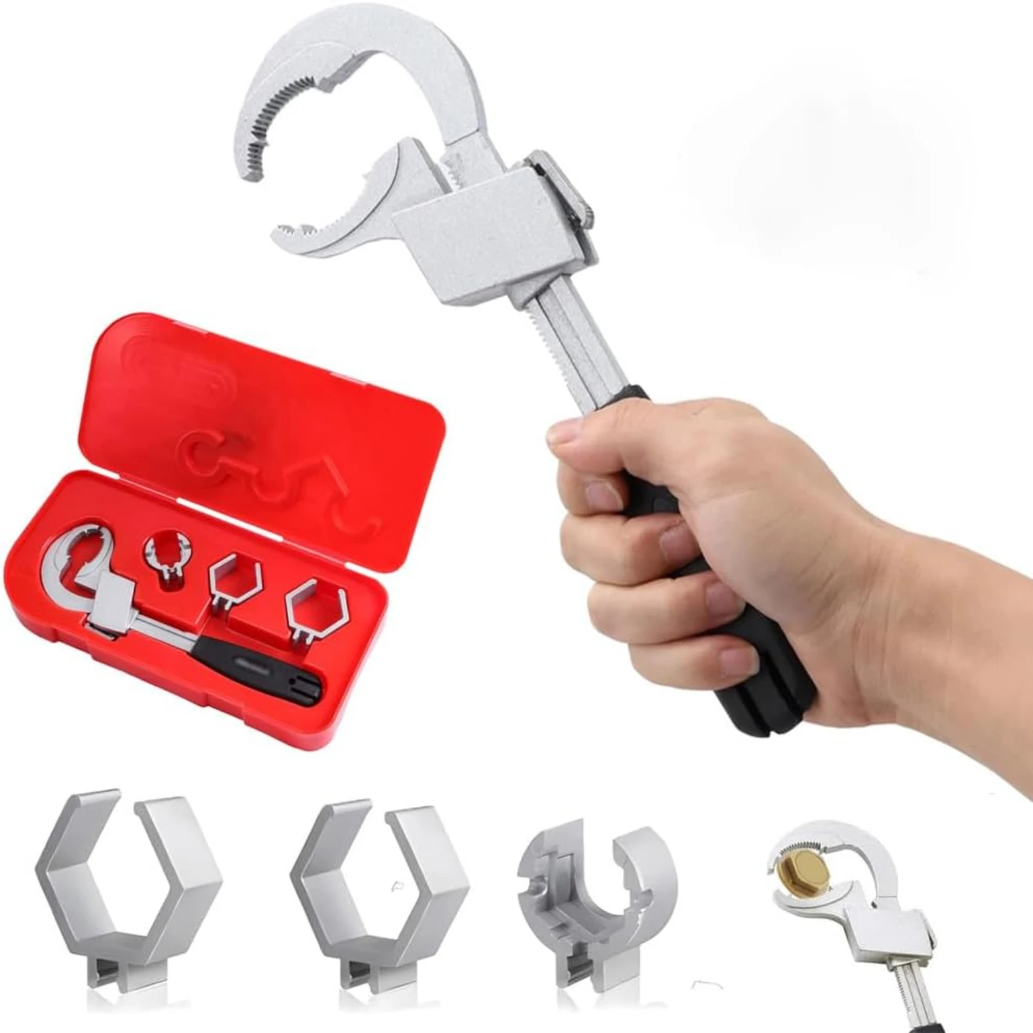 Efficient and Versatile Double-Ended Plumbing Repair Wrench Set for Bathroom Sinks - Ideal for Home Improvement Projects and Dis