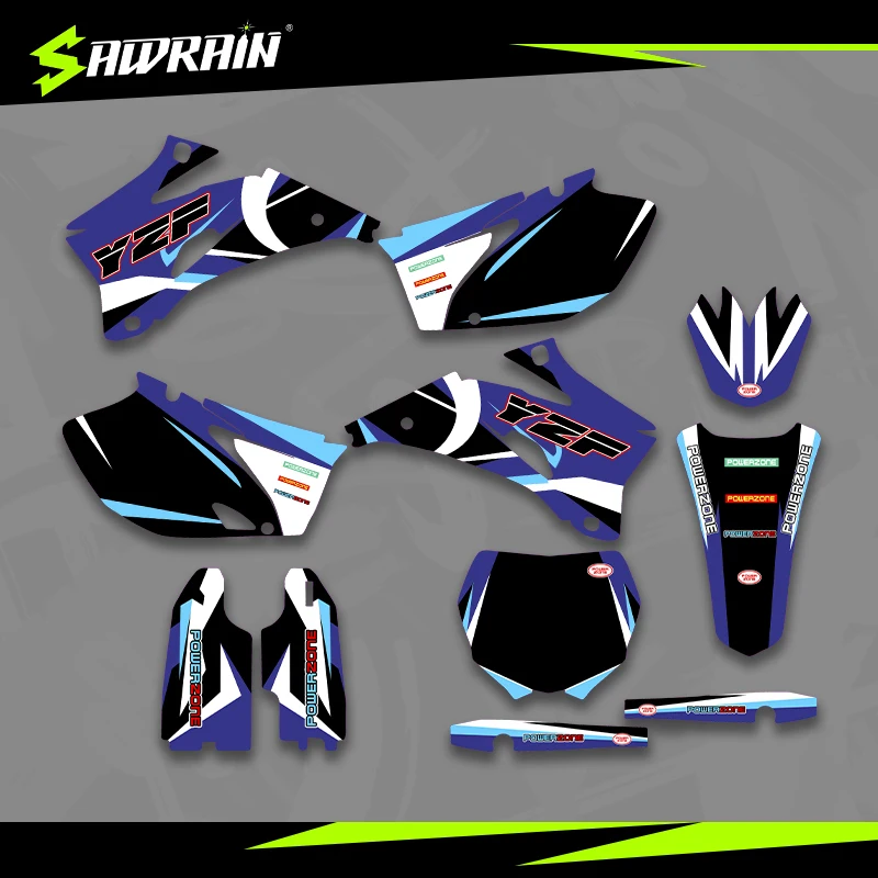 

Sawrain Motorcycle Graphics Backgrounds Decal Stickers Kits for YAMAHA 06-09 YZF250 450 05