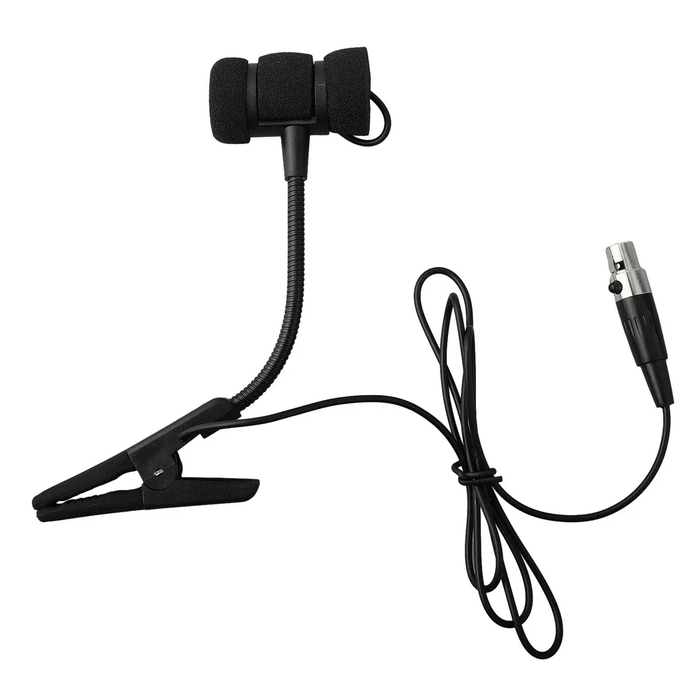Saxophone Wired Microphone, Portable Clip On Mic for Orchestral Instruments saxo trumpet, 5 Jacks for All Bodypack Transmitter view 3