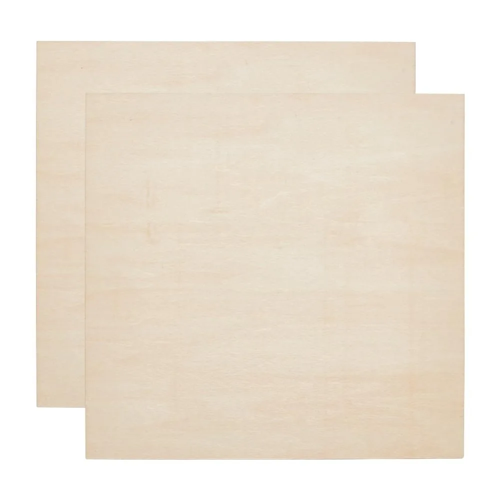 

2 шт. листы шпона дерева лазерная резка 12x12 дюймов самоклеющиеся прямоугольные деревянные панели для DIY живопись лазерный проект