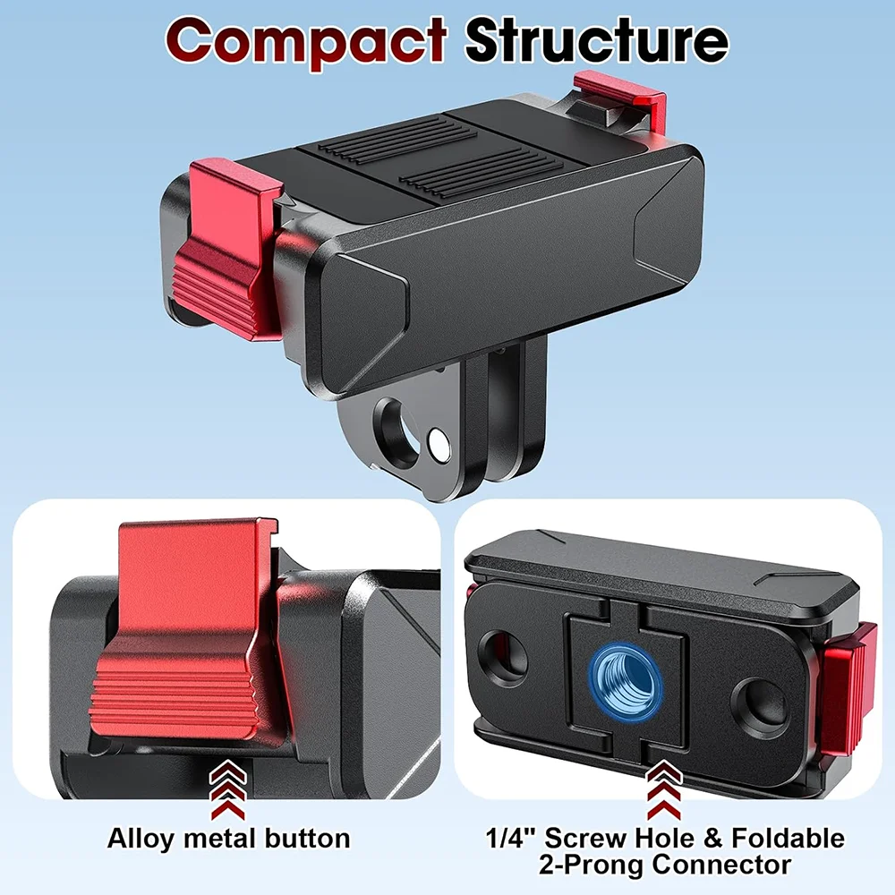 Adaptador Magnético para DJI Osmo Action 5 Pro OSMO 360 / NANO, Placa de Liberação Rápida para Câmeras DJI Action 6 4 3, Acessórios de Expansão