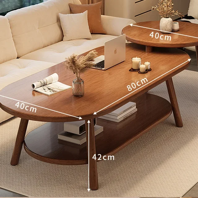 Solid wood coffee table 2025 new small tea table small apartment living room household sofa side balcony rental house simple