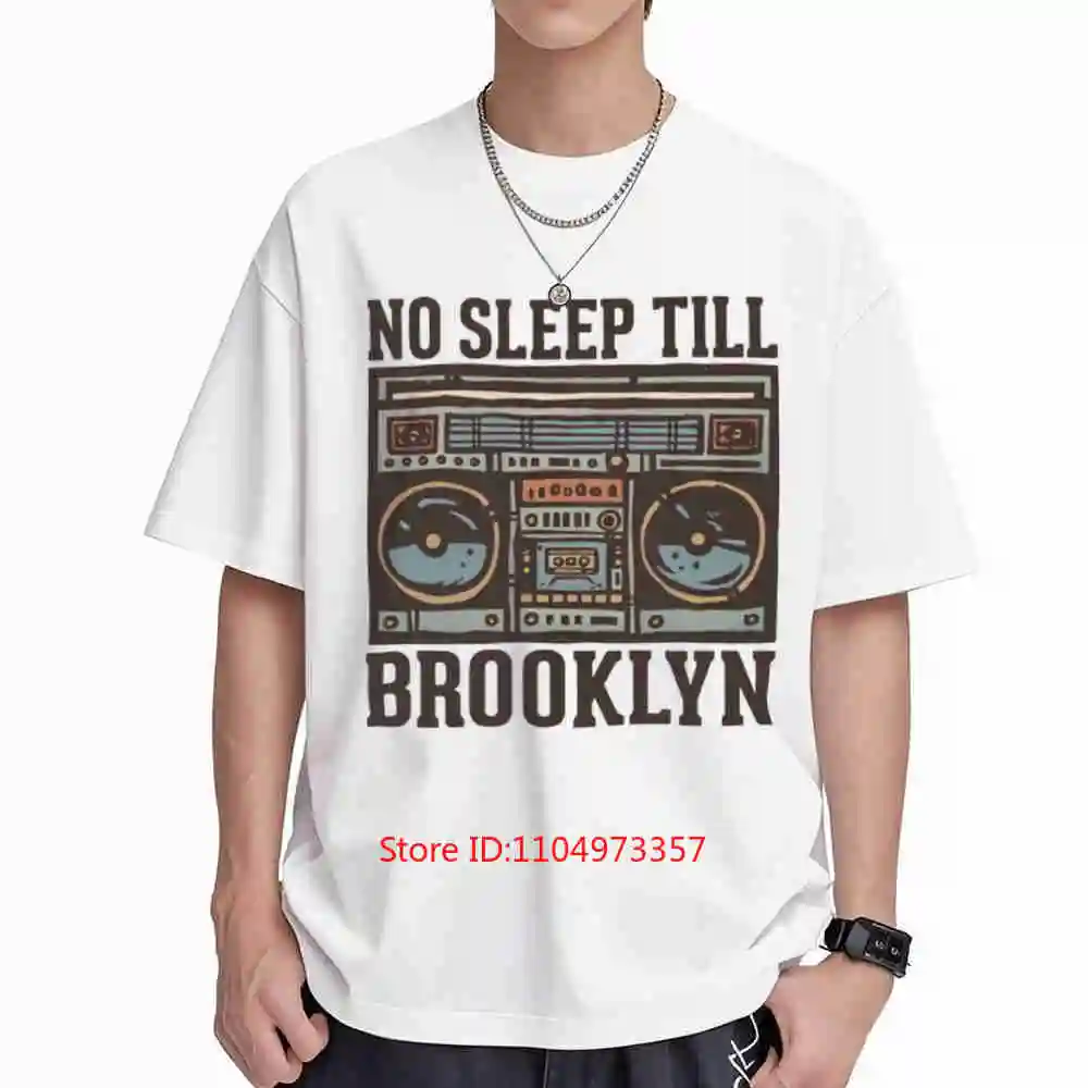 No Sleep Till Brooklyn Retro Punk Rock Short Sleeve Tee 100% Cotton T-Shirt