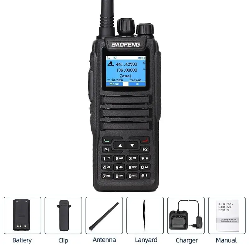 Good DMR DM 1701 Digital Walkie Talkie Dual Mode Analog Two Way Radio Open GD77 Dual Time Slot Tier 1+2 Ham Radio DR 1801