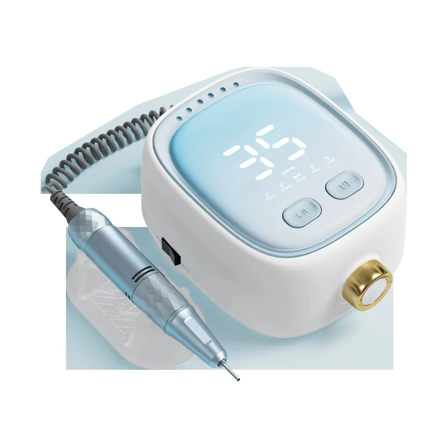 Nail Drill 35000rpm, Professional Manicure Machine, Electric Sander, Metal Handpiece, Pedicure Tool