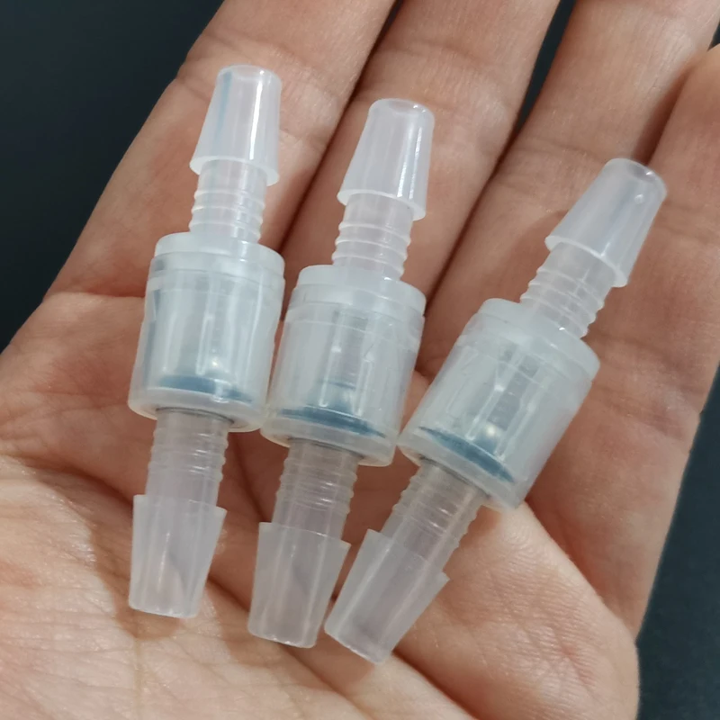 10~100pcs Safe Pressure Reduce Check Pp Plastic Non-return One Way For Water Air Pvdf O3 Spring 1/8 3/16 1/4