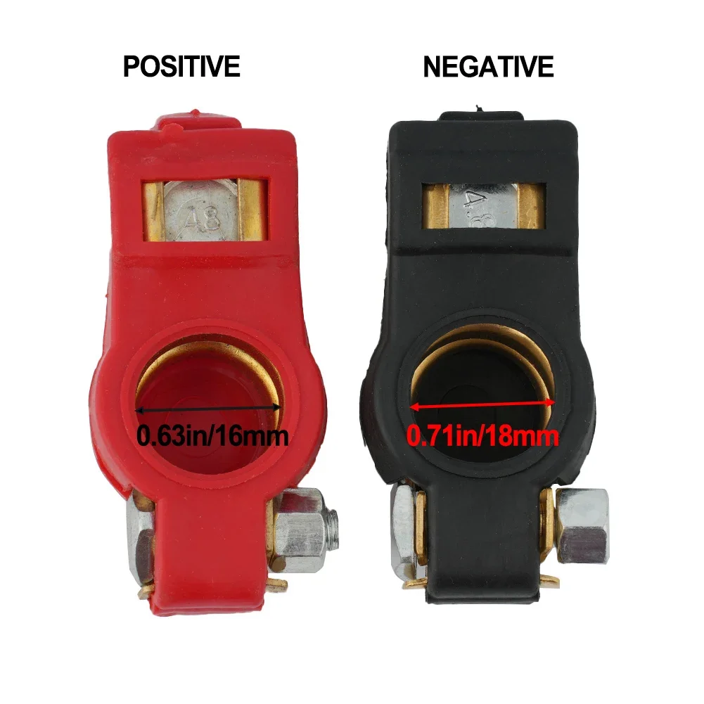 2Pcs Car Battery Terminal Wire Cable Clamp Quick Release Clamp Clip Connector Auto Caravan Boat 12V 24V Positive + Negative