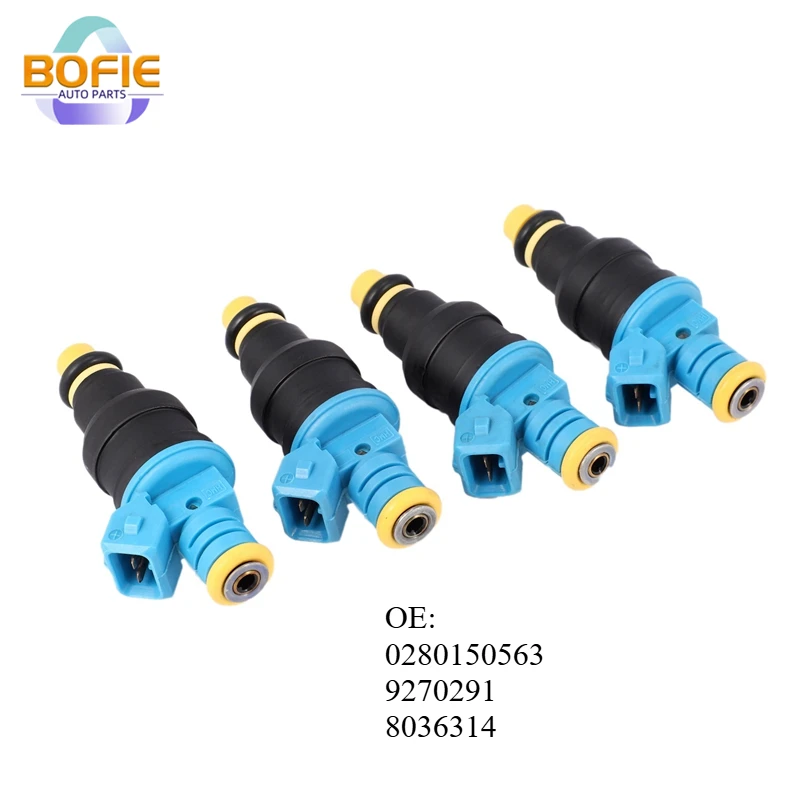 4 PCS Fuel Injector 0280150563 9270291 8036314 For OPEL Vectra Zafira ASTRA IVECO Daily 1.8L 1.7L 1712CC Engine