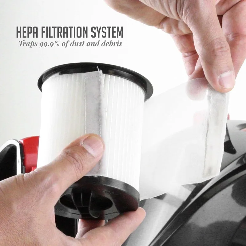 OVENTE Bagless Canister Vacuum Cleaner with Powerful Multi-Surface Suction,Telescoping Wand & Automatic Cord Rewind,Black ST2010