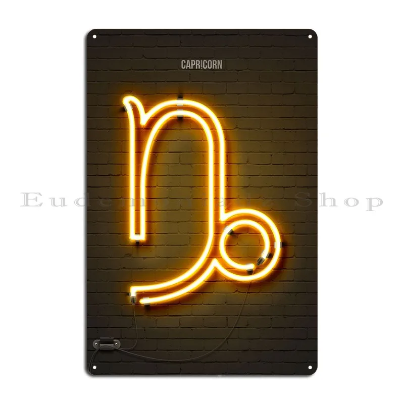 Capricorn Neon Sign Metal Sign Club Decoration Create Wall Cave Create Tin Sign Poster