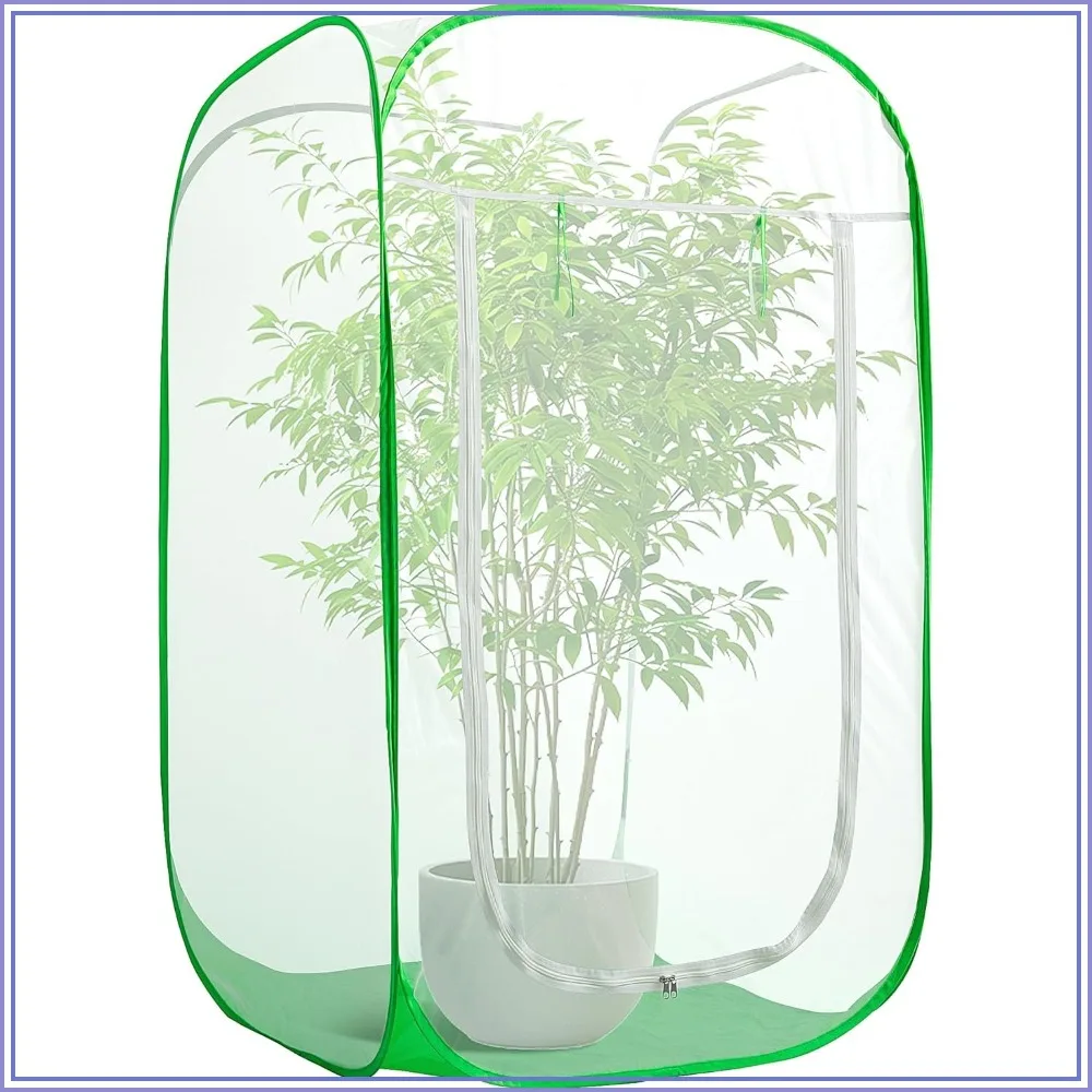 

Pop Up Garden Mesh Plant Cover 59"x35"x35" - Pest Protection Guard Tent with Storage Bag for Vegetables, Fruits, Birds & Insects