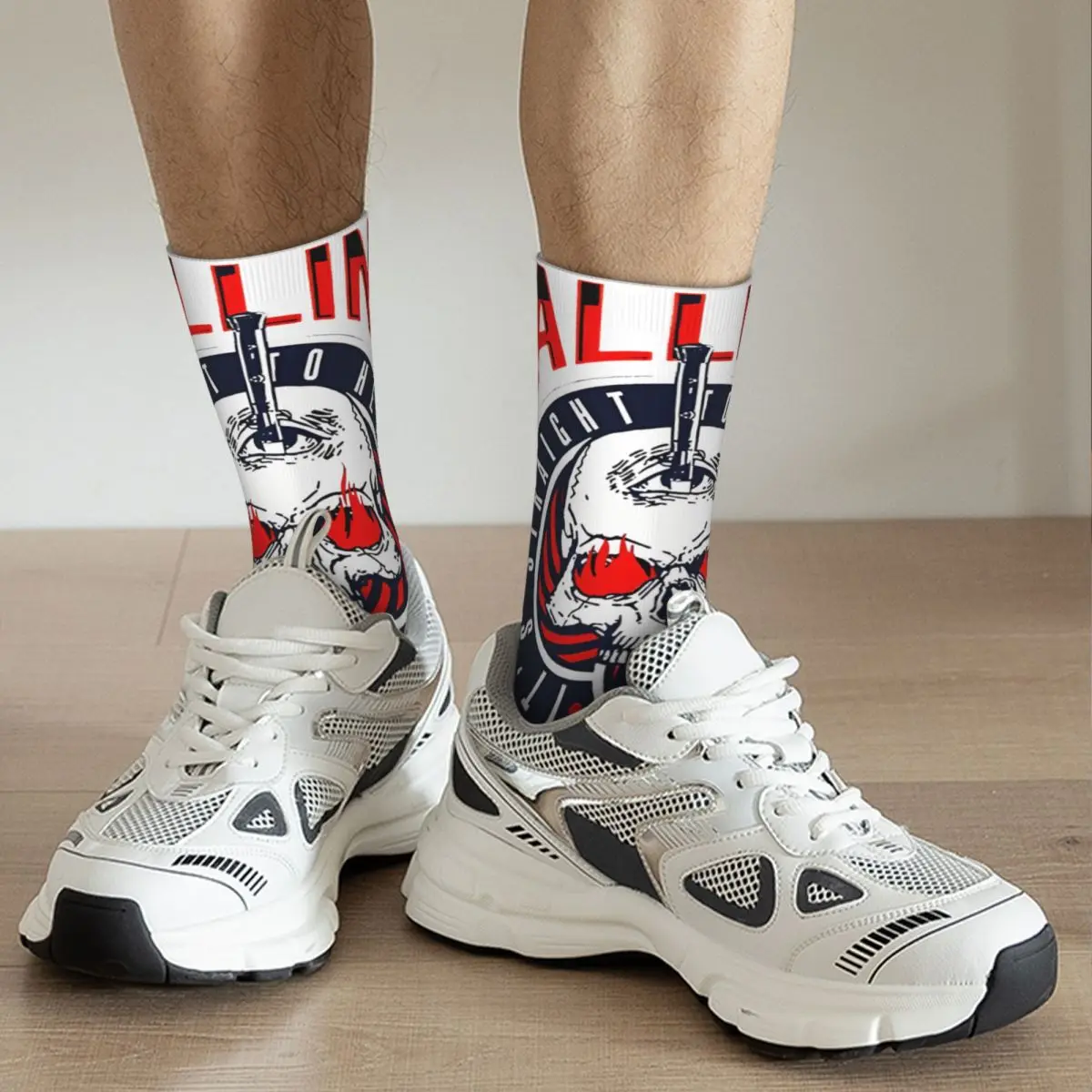 Hip Hop Vintage Falling In Reverse The Best Group Music Rock Crazy Men's compression Socks Falling In Reverse Crew Sock Gift