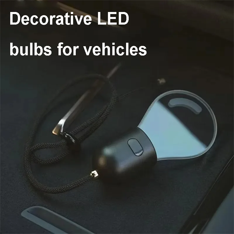 Enfeite pendente LED retrô para carro, iluminação ambiente interior, 2 modos luz, viagens longas e uso diário, acessório automóvel