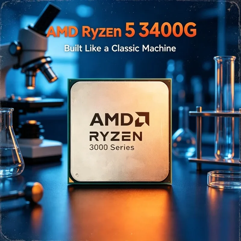 Socket AM4 AMD Ryzen 5 3400G Desktop Processor 4 Core 8 Thread Radeon Vega 11 Graphics For Office PC Build
