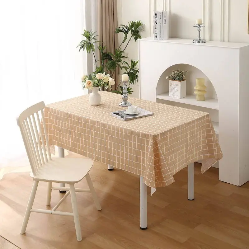 VIKAMA Argyle Deer Gingham Tablecloth, 6 Designs, Waterproof Washable Table Cover for Kitchen Dining Party