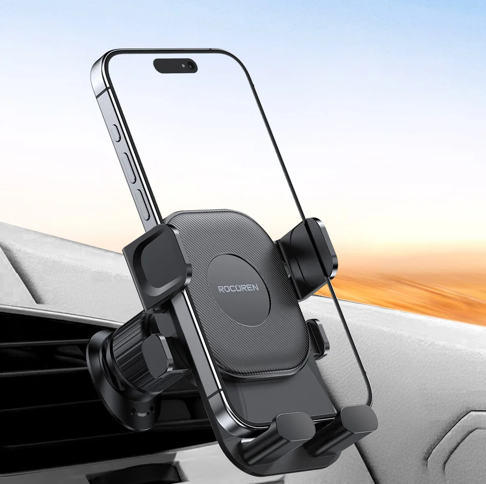 Rocoren Autotelefonhalter Auto Schwerkrafthalterung Ständer Selbstsichernde Autotelefonhalterung für iPhone 16 360 ° Rotierender Handyhalter für Lüftungsschlitze – Detail 18