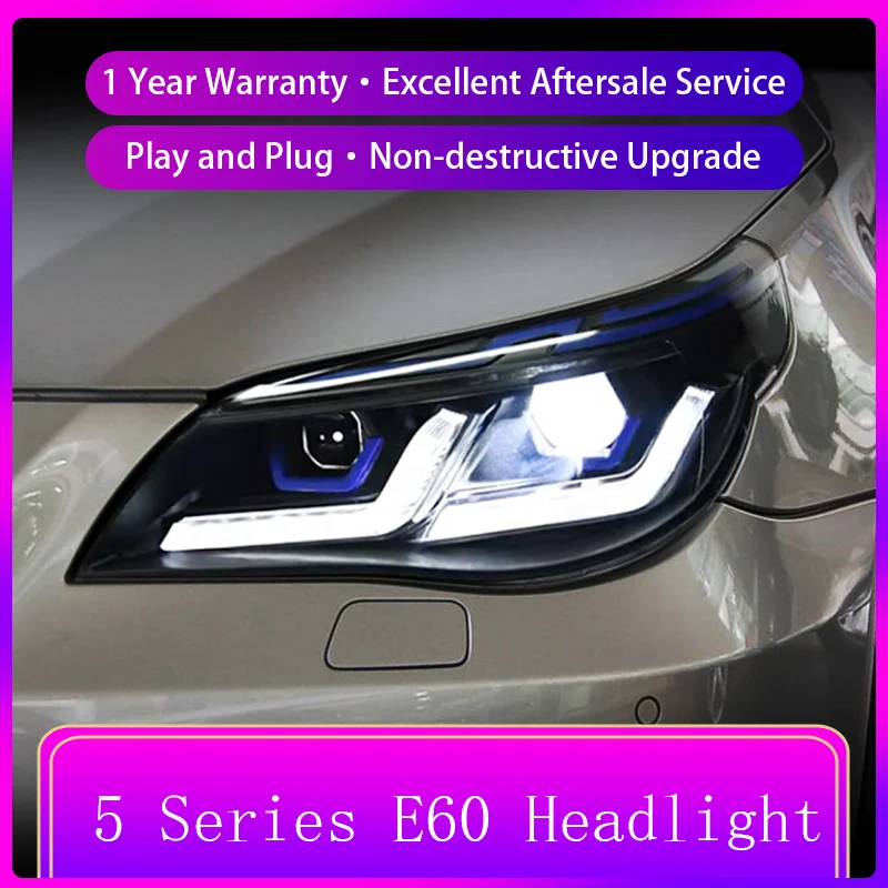 Running Light Auto for Car 12V BMW 5 Series E60 520i 525i 523i 528i 2004-2010 Headlight LED Drl High Configure Turning Accessory