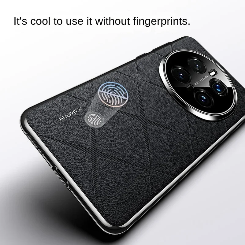 For Honor Magic 7 Pro Luxury Leather Plating Frame Case for Huawei Honor Magic7 Pro 6pro Magic 6 RSR Protect Shockproof Bumper